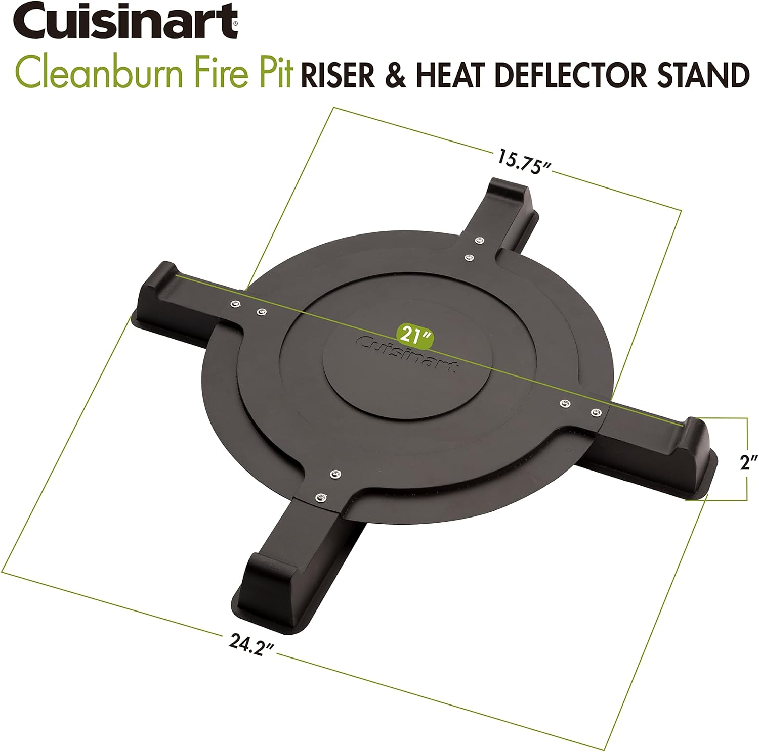 Cuisinart CHA-870 Cleanburn Pit Riser, Portable Fire Stand with Lightweight Design