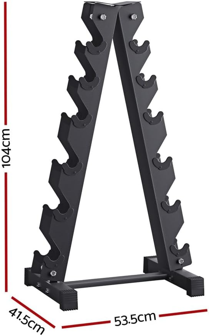 Everfit Dumbbell Rack, 6 Tier Dumbbells Weights Rack Barbell Stand Racking Holder Organizer for Gym Storage Home Fitness Exercise, Stable A-Frame Design 200Kg Capacity image number 1