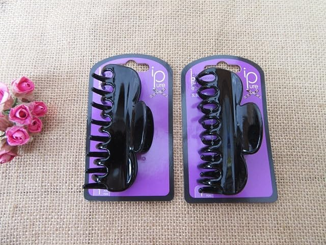 6Pcs Shiny Black Hair Clips Hair Clamps Hair Accessories image number 3