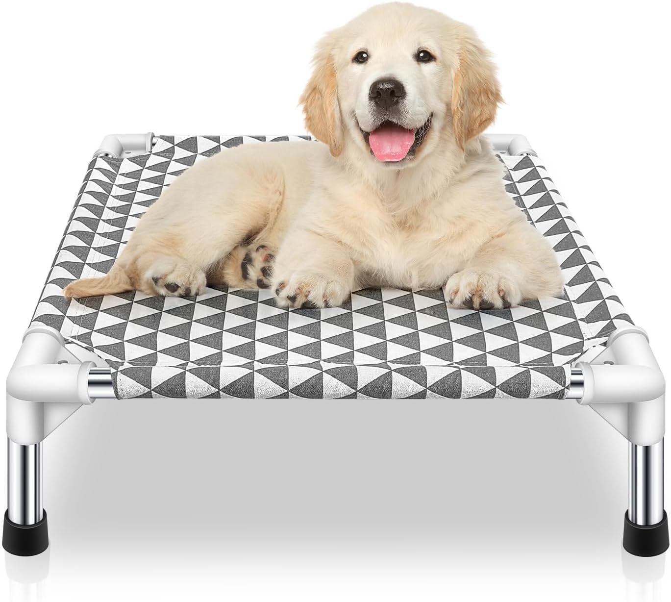 Elevated Outdoor Dog Bed, Small Dog Bed, Cotton Material, Non-Slip Feet, Elevated Dog Bed Fits up to 70Lbs Dog Travel Bed Washable Dog Bed