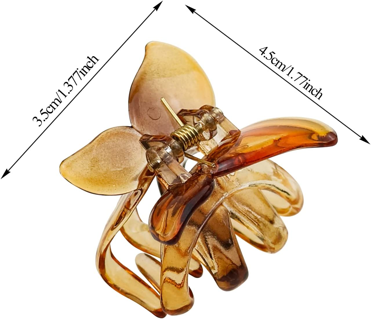 6 PACK Women'S Butterfly Hair Claw Clips Transparent Hair Claw French Acrylic Small Hair Claw Clamps Hair Jaw Clips Hair Accessories for Girls Women Thick or Thin Hair image number 2