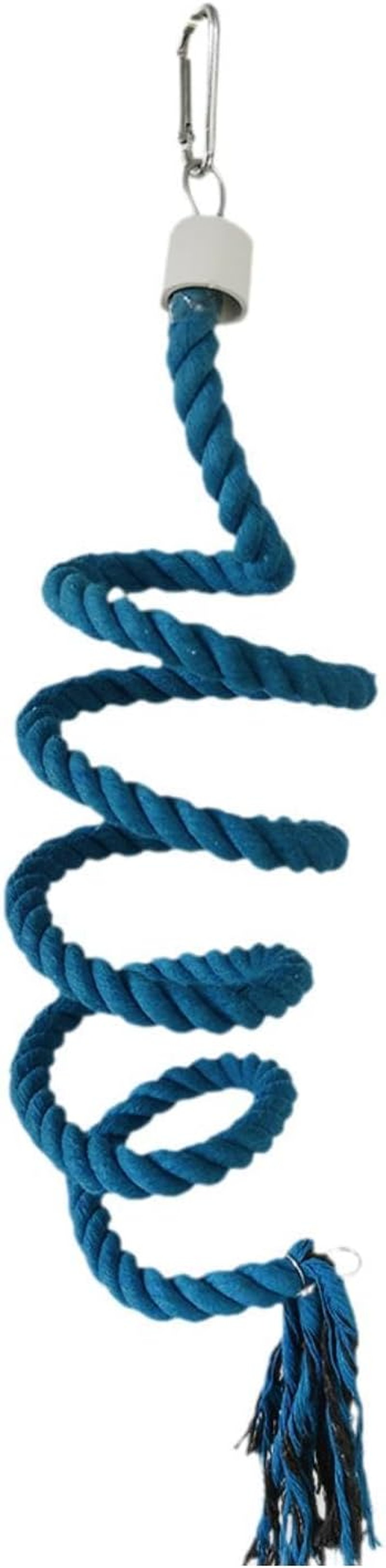 Fewnvwa Bird Spiral Rope Barsch Cotton Colored Bird Cage -Accessories 150 Cm Parrot Swing Barsch Climbing Rope for Waveless Conures, Gradient
