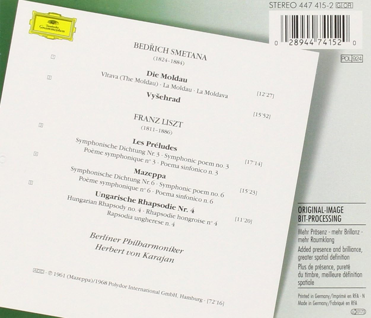 Liszt: Preludes / Mazeppa / Hungarian Rhapsody No.4