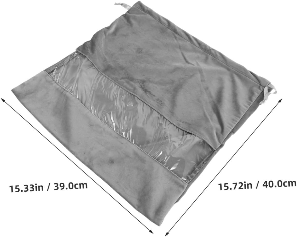 Drawstring Hair Dryer Bag Portable Travel Organizer for Hair Tools and Small Items Lightweight Dustproof Storage Pouch with Transparent Design for Easy Access and Versatile Use image number 2