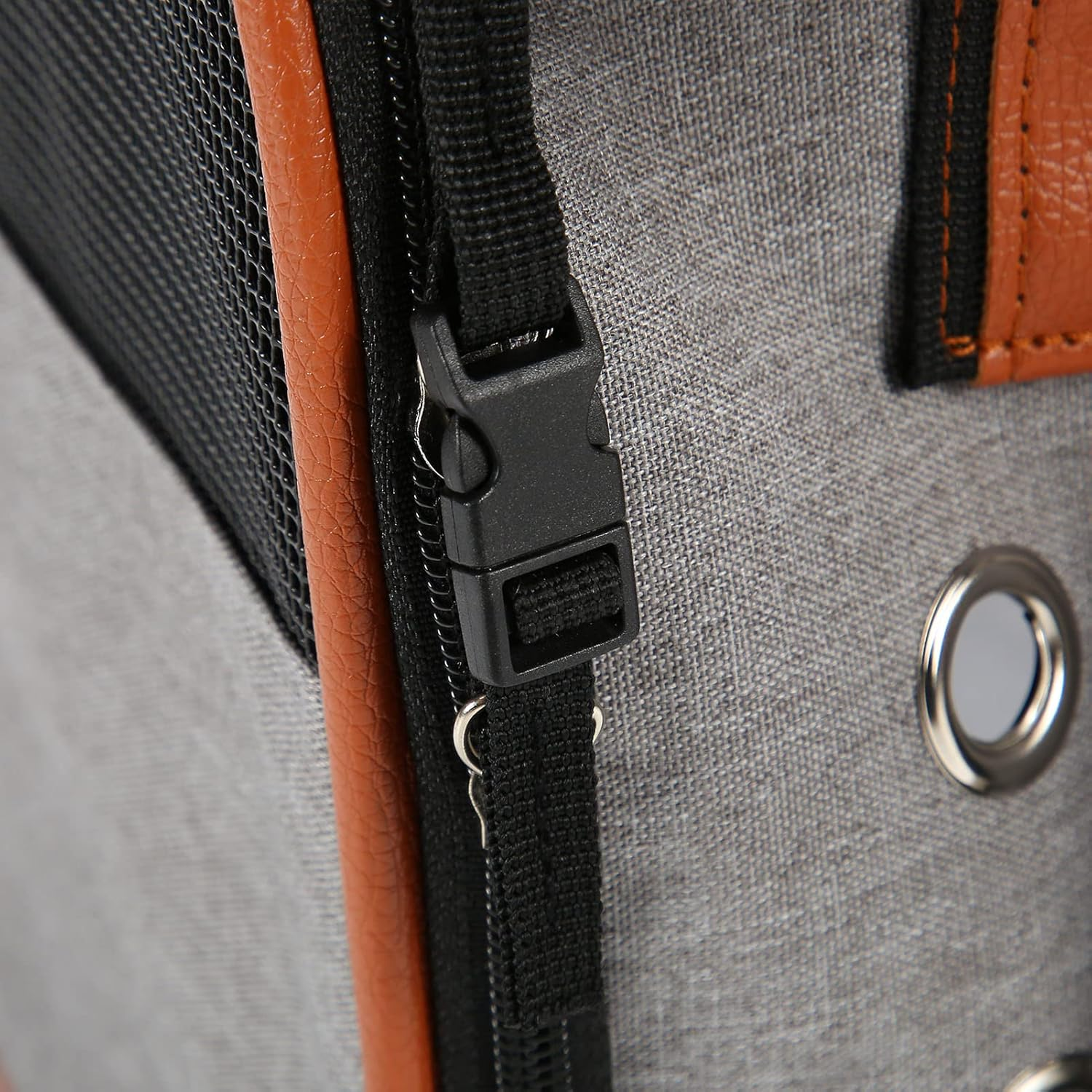 Portable Frame Soft Surface Pet Carrier, with Top Zipper, Foldable Pet Carrier Bag, Pet Travel Bag for Cat and Small Dog Home Outdoor Medium image number 2