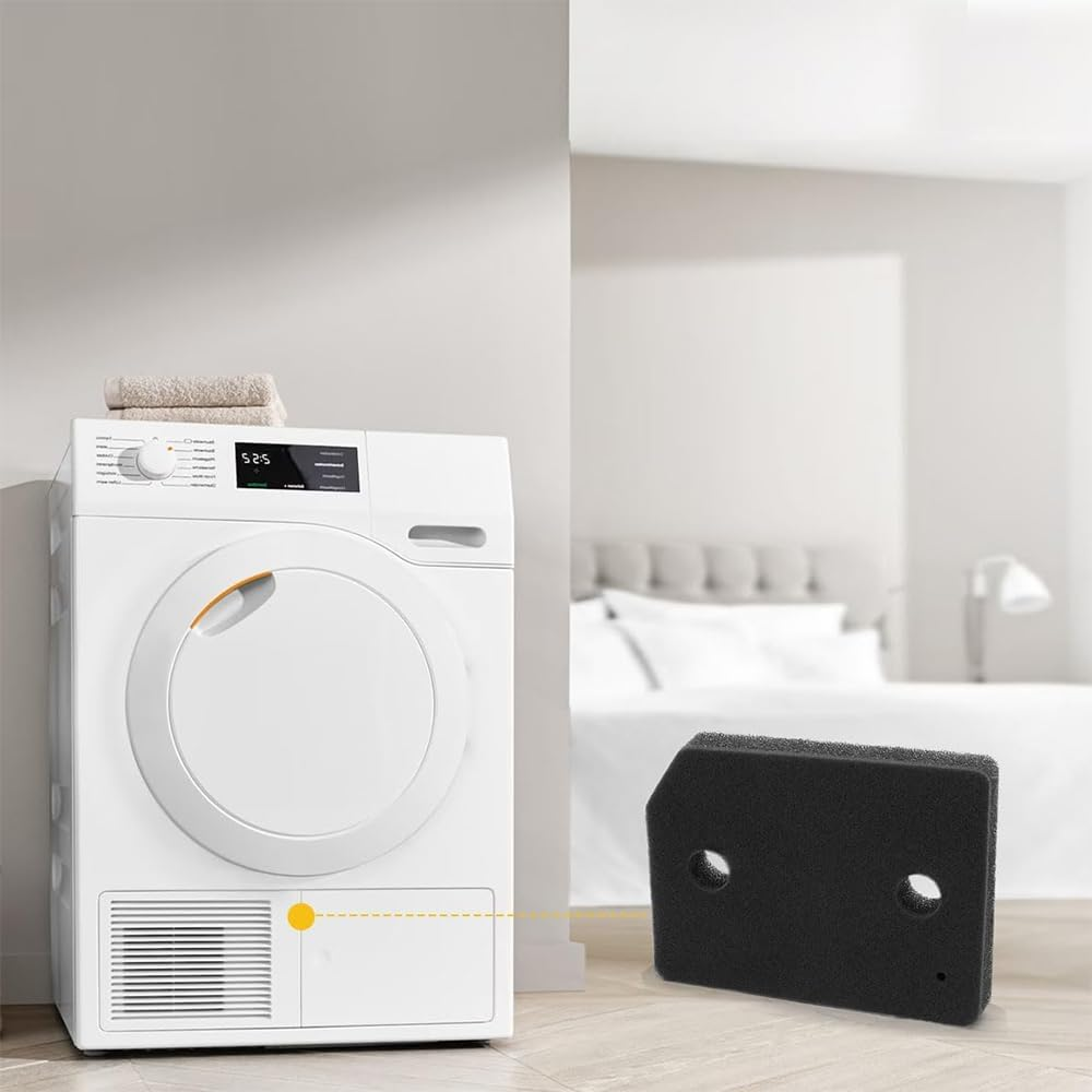 4Pcs Plinth Filter Replacement for Miele T1 Dryer 9164761 &ndash; High-Quality Tumble Dryer Foam Filter (10.2X6.18X1.18&Prime;), Compatible with Miele Heat Pump Dryer, Durable & Easy to Install image number 6