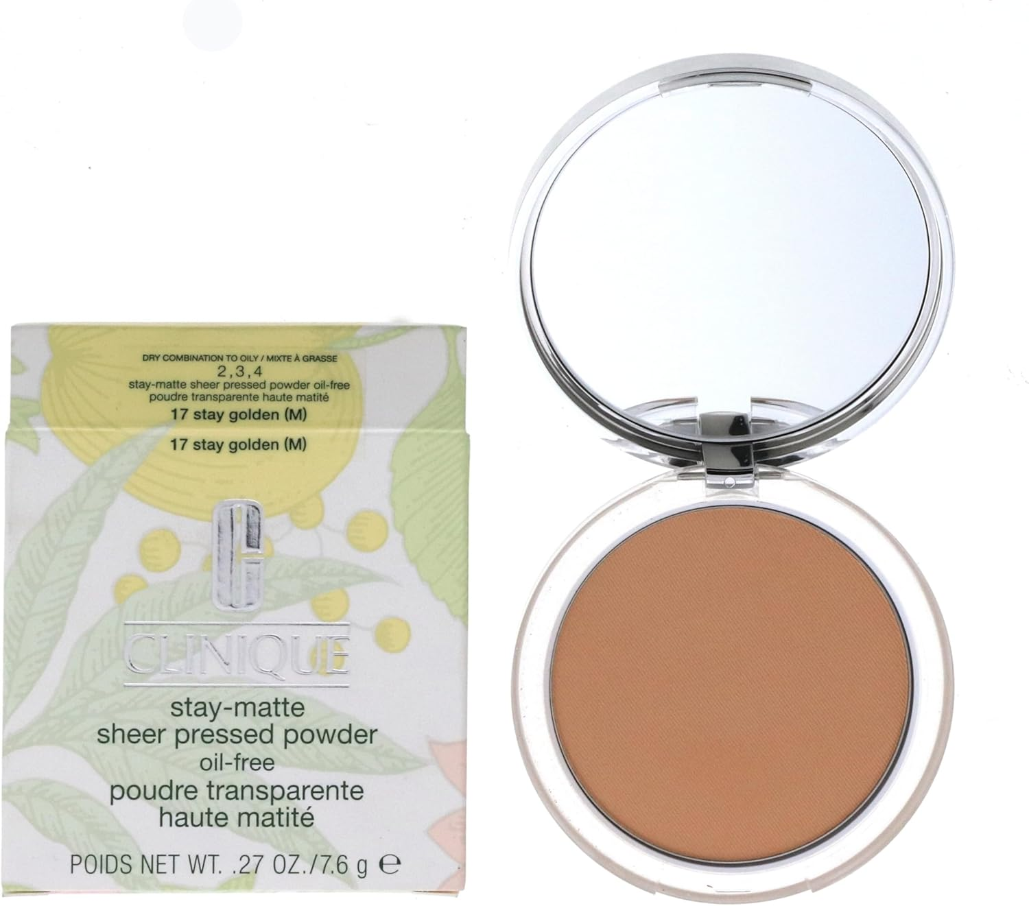 Clinique Stay-Matte Sheer Pressed Powder, 0.27 Ounce - Invisible Matte image number 1