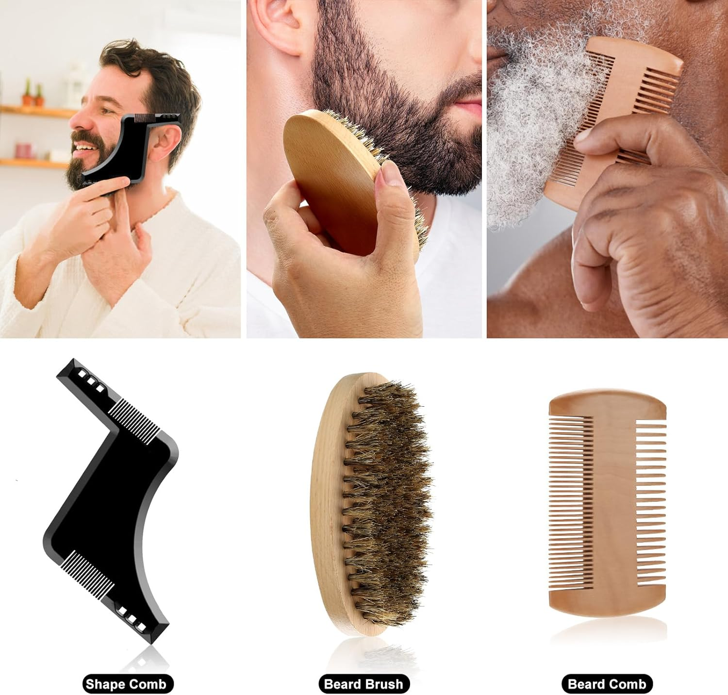 Beard Kit Gifts for Men, 9 Pcs Beard Care Grooming Kit, Beard Growth Kit Unique Men'S Gifts for Men Dad Him Husband Boyfriend, Father'S Day Anniversary Birthday Ideas for Dad Boss image number 1