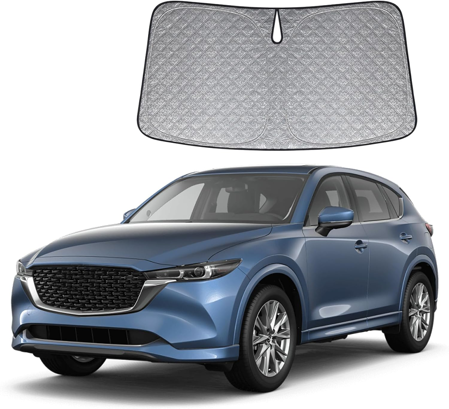 OTTO Shade 6 Layer Thick Windscreen Sun Shade for Mazda CX-5 2017-2024 Premium UV Protection Foldable Front Window Sunshade Heat Shield Cover image number 2