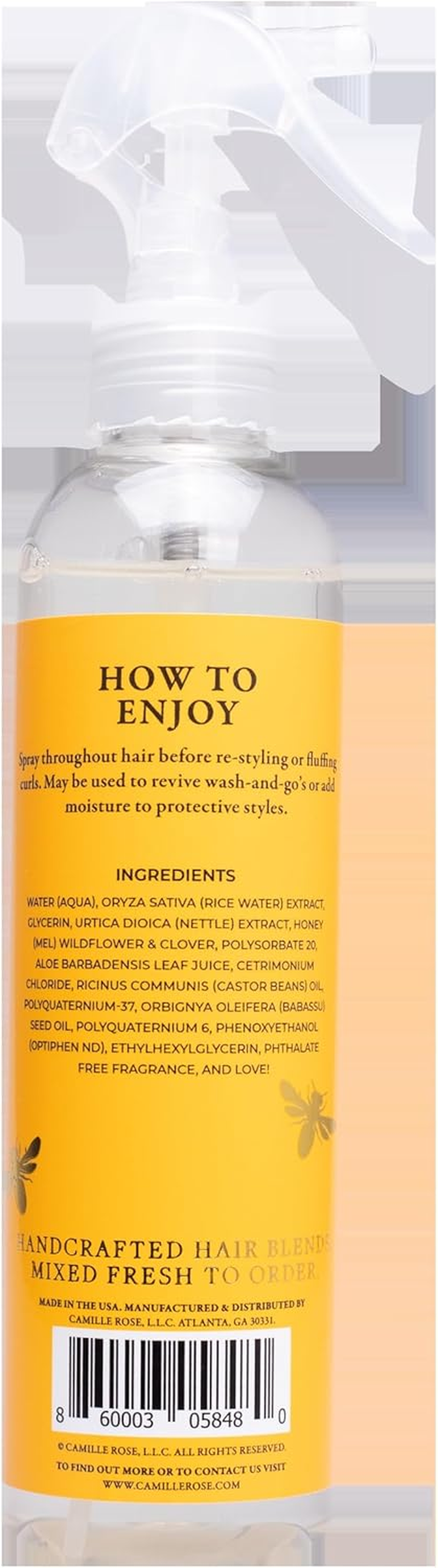 Camille Rose Honey Dew Liquid Moisture Refresher for a Daily Curl Refresh and Soft, Silky Hair | with Honey and Nettle Root image number 1