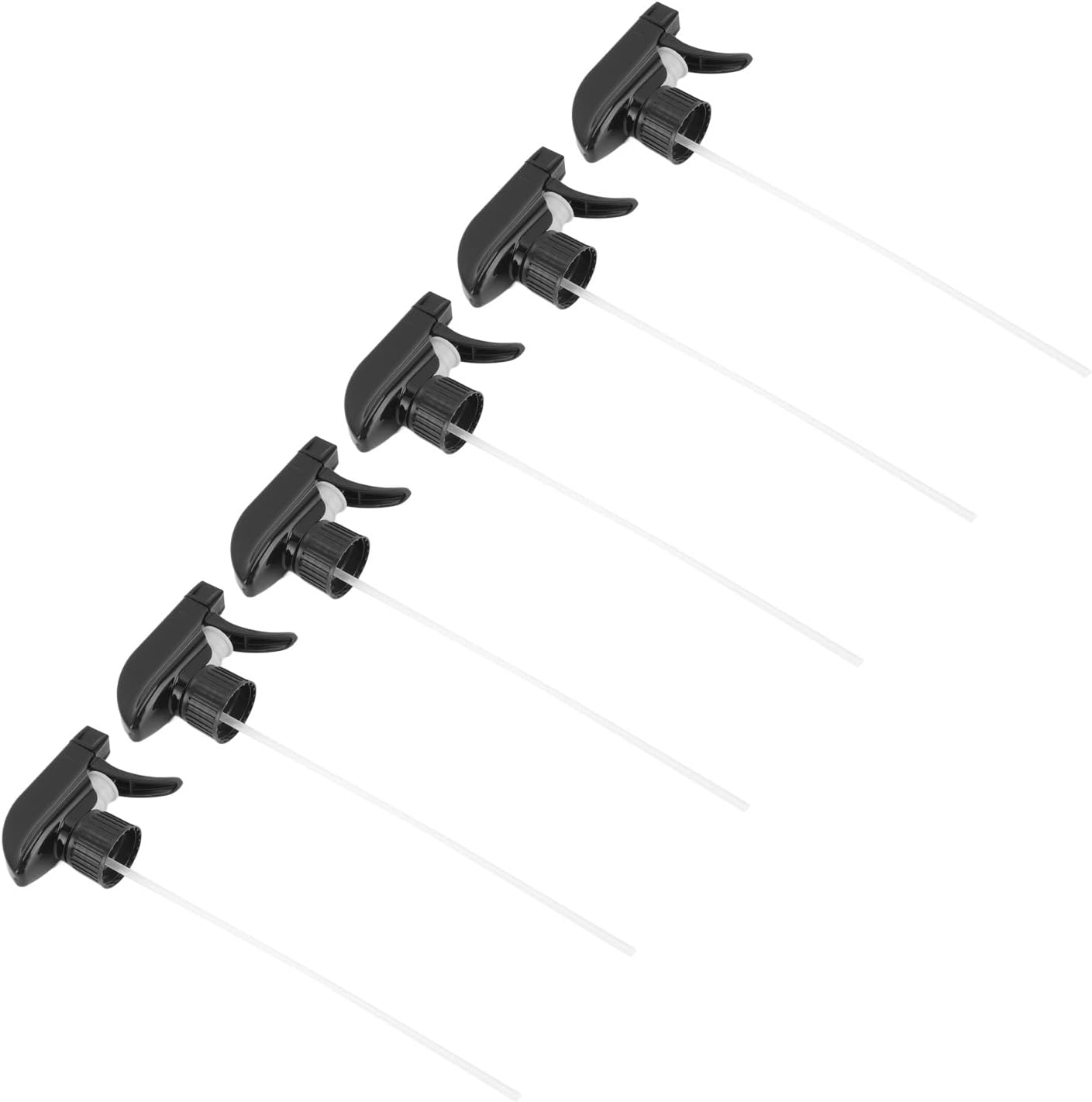 6Pcs Black Spray Bottle Replacement Mist Stream Spray Tops Home Office Supplies image number 6