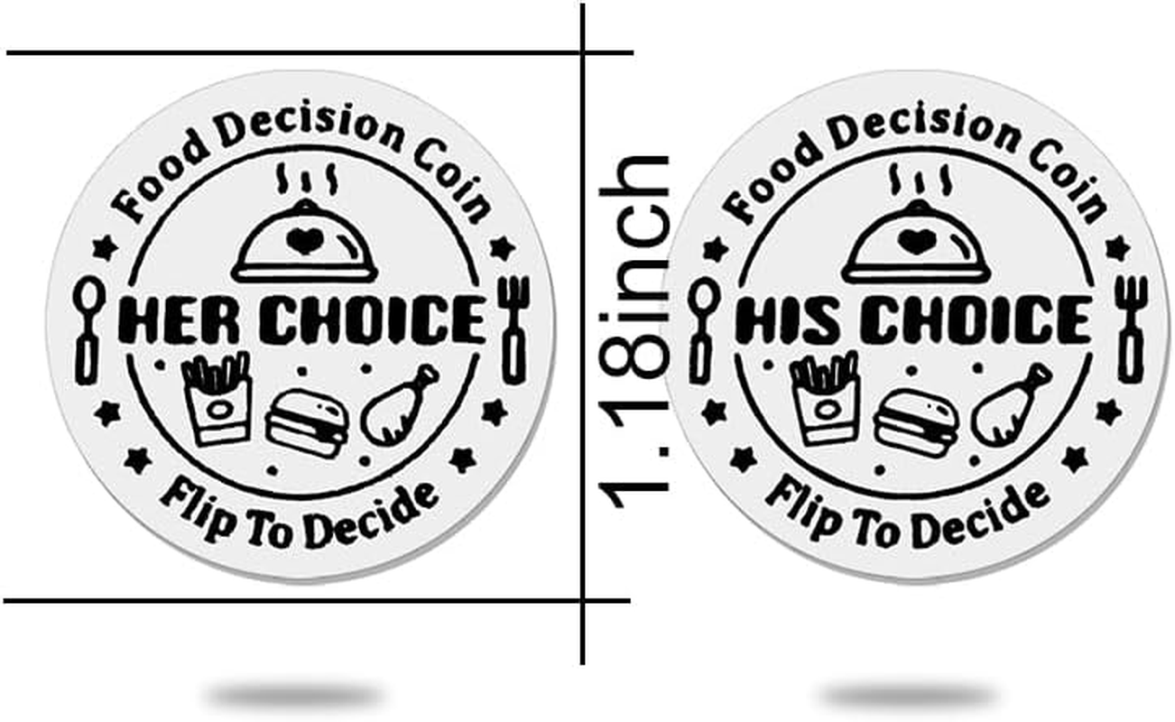 Valentines Day Gifts for Boyfriend Girlfriend Creative Date Night Game Couples Anniversary Engagement Wedding Gifts for Him and Her Choice His Choice Food Decision Coin for Husband Wife image number 4