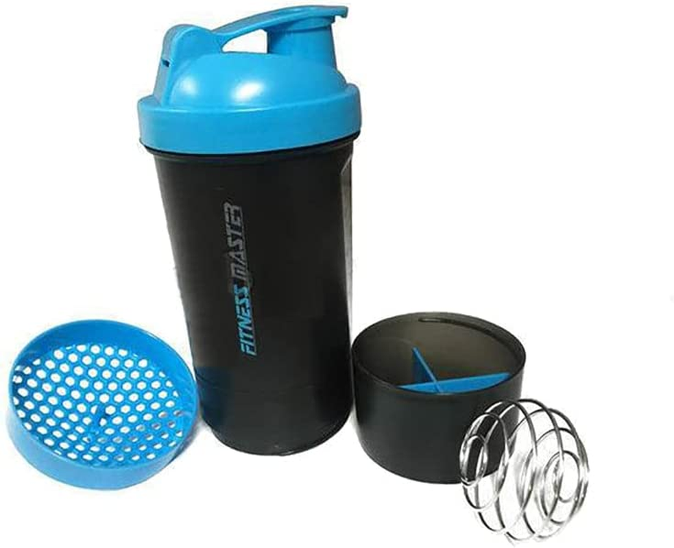 1X 3In1 Gym Protein Supplement Drink Blender Mixer Shaker Shake Ball Bottle Cup image number 4