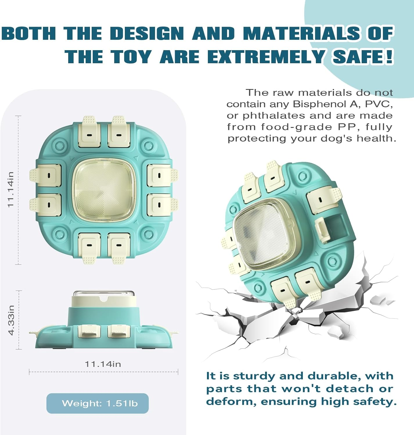 Romicta Dog Puzzle Toy with Slow Feeder, 2 Levels IQ Training & Entertainment for All Breeds, Interactive Treat Feeder, Anti-Tip Design, Large Capacity, Promotes Healthy Eating & Reduces Boredom image number 1