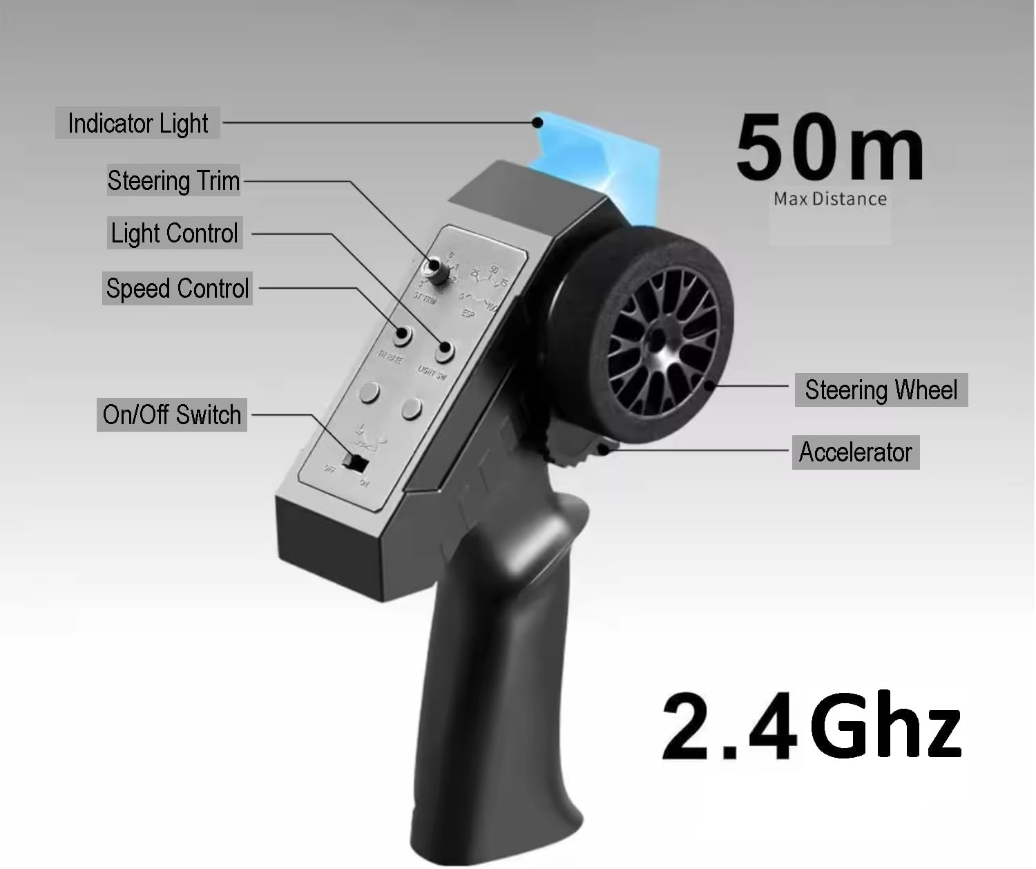 Shabee 1:12 Scale LC70 MN-82 RC Crawler High Speed, Remote Control Car, 4WD All Terrain Truck 2.4 Ghz Radio Controlled off Road 4X4 RC Car for Boys, RC Cars, Trucks with Rechargeable Battery. image number 4