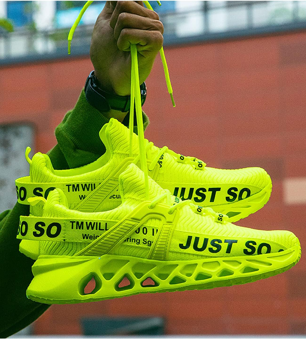 Bestgift Couple Sneakers Breathable Flying Woven Casual Shoes Blade Running Shoes Pink EU47/US12.5