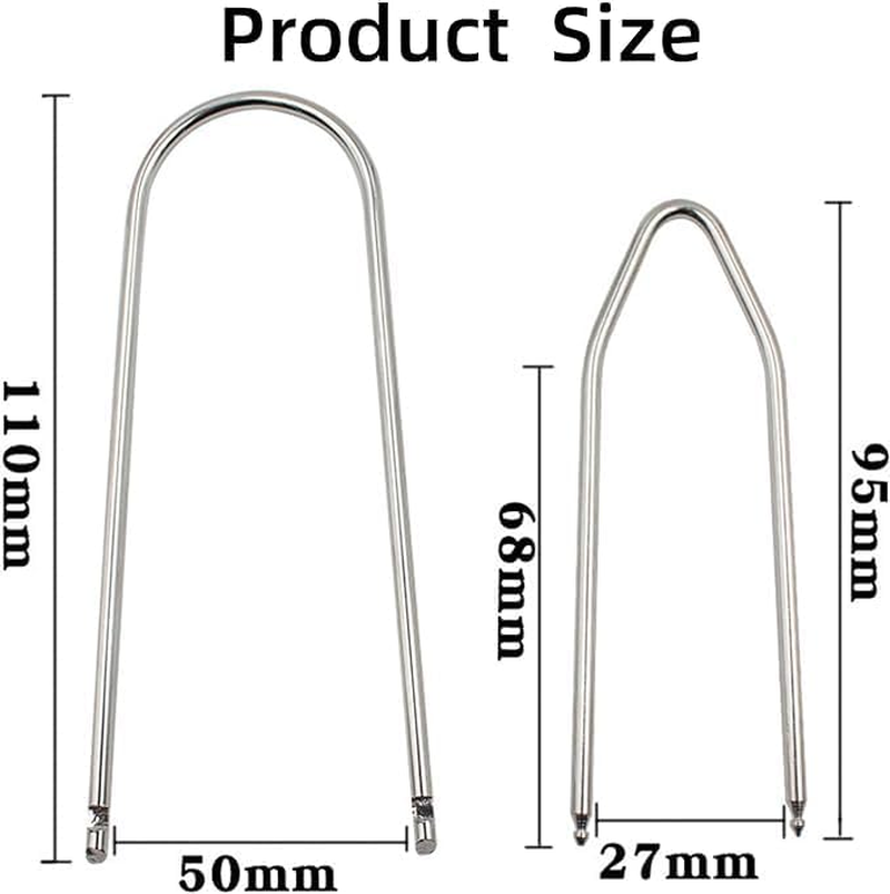 6 Pieces Car Radio Removal Pry Tool Kit, U-Shaped &V-Type Automotive Car Radio Removal Pry Tool Kit Stainless Steel Car Radio Removal Tool for Disassembly of Most Car Audio Frequency Converter image number 1