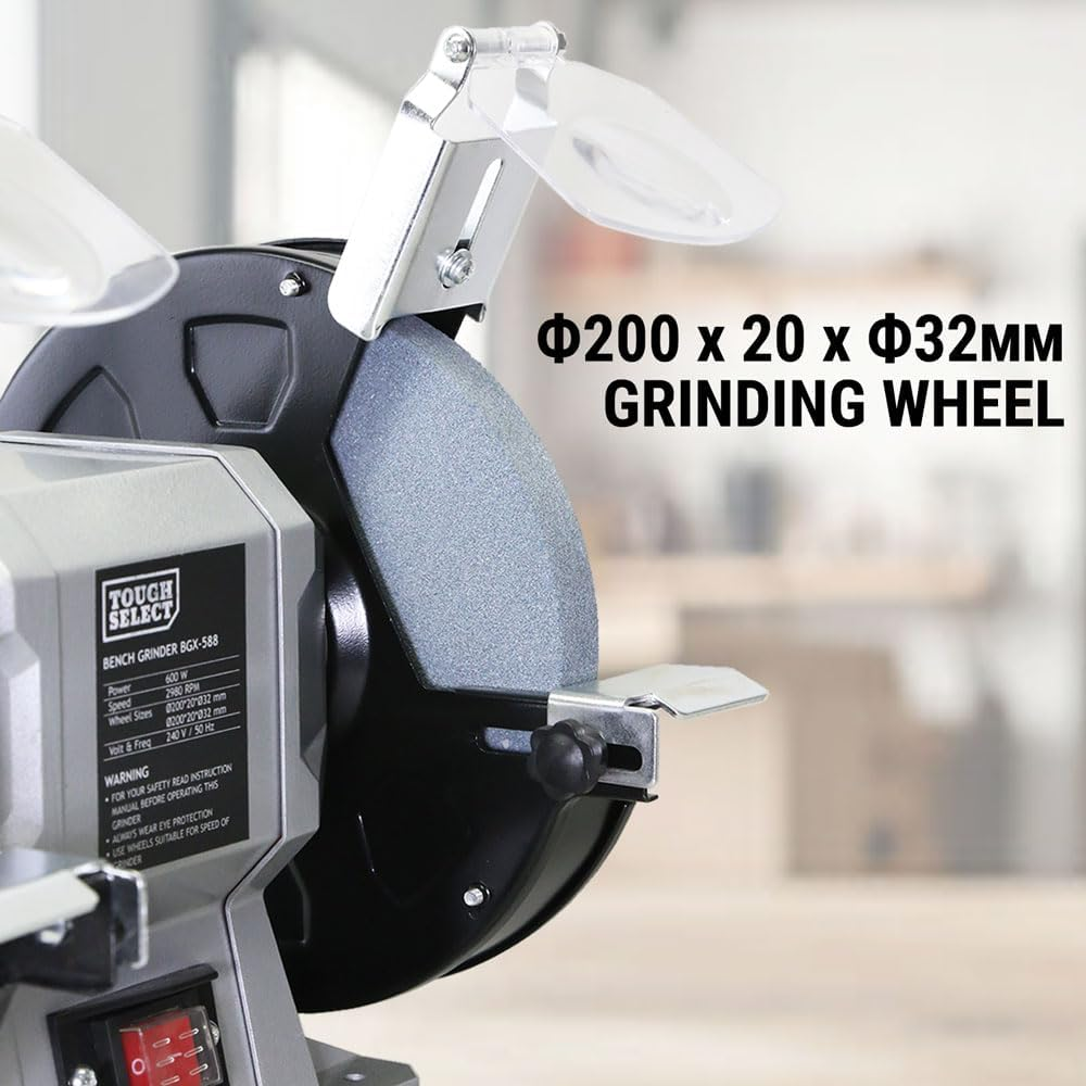 8" Bench Grinder Sharpener 600W Industrial Power Tool 200Mm Grinding Wheels LED image number 4