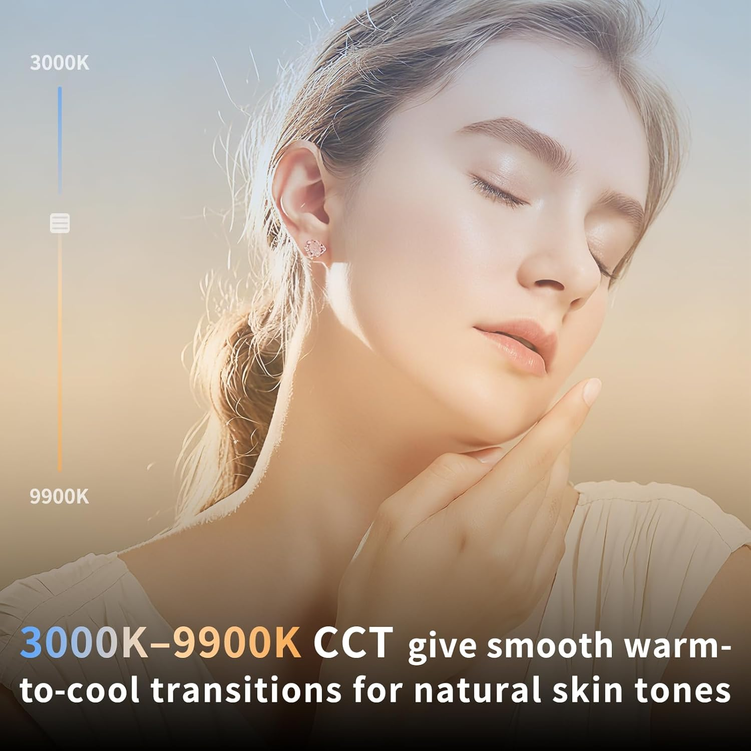 YLSD RGB Portable Selfie Light for Phone&Camera, 360&deg; Full Color 94 LED Video Light with Cold Shoe, CCT 3000K-9900K CRI 80+,1500Mah Rechargeable Ring Light for Photography/Vlog/Tiktok image number 5