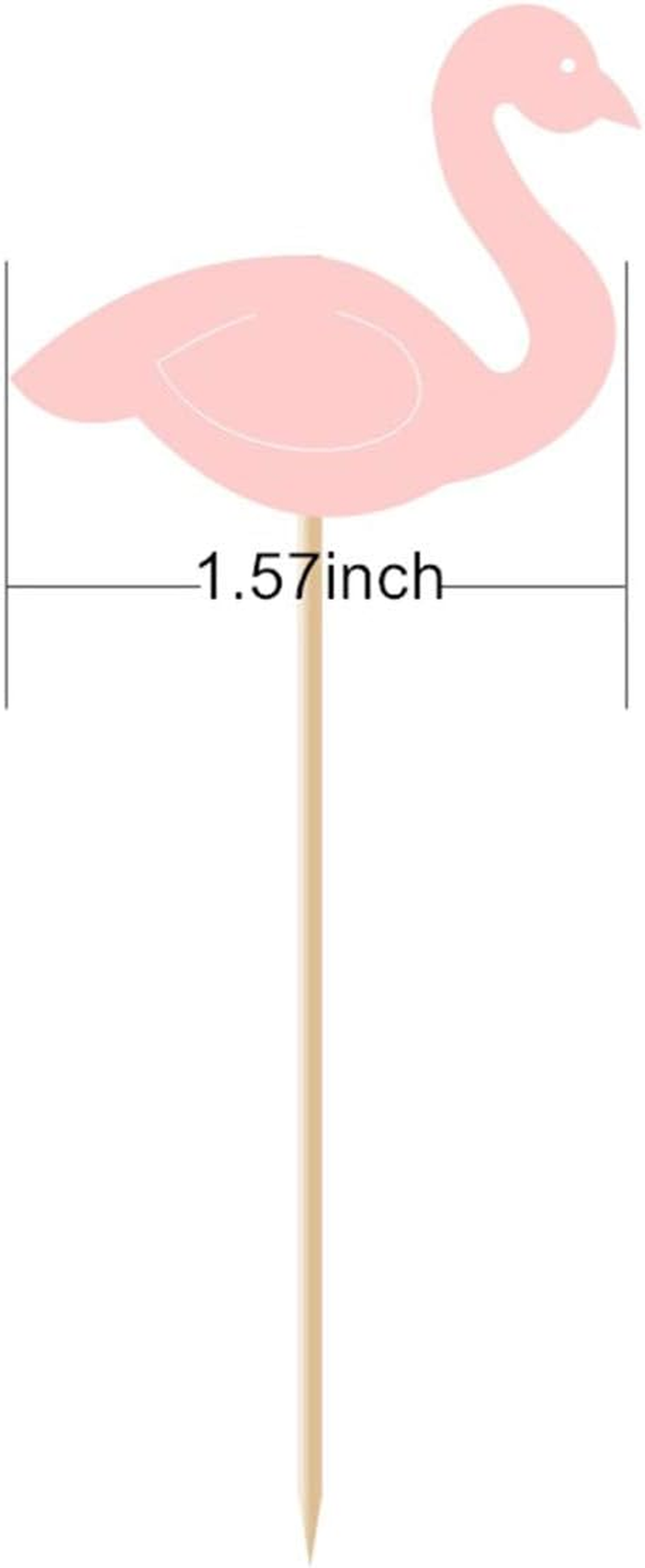 50Pcs Flamingo Cupcake Toppers Cake Decorations Food Picks Cocktail Picks for Theme Luau Hawaiian Birthday Wedding Summer Party Supplies image number 4