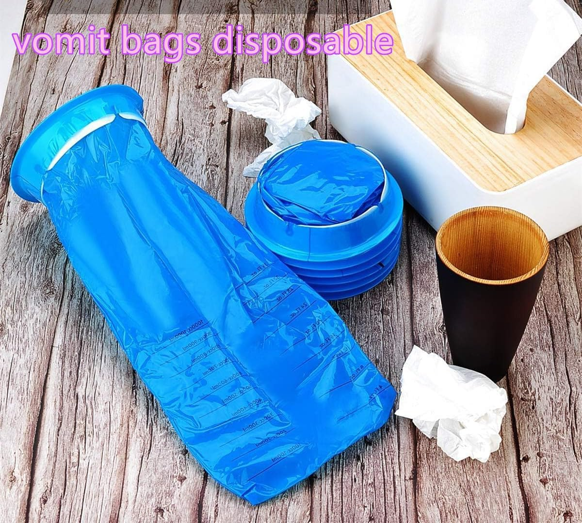 30 Pack Vomit Bags Disposable, 1000ML Emesis Bags Portable Throw up Puke Barf Bag,Non-Transparent Nausea for Travel Motion Sickness, Car & Aircraft, Taxi image number 2