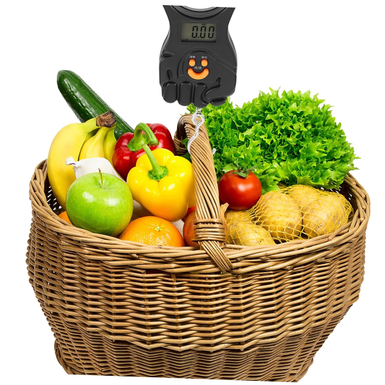 FRCOLOR Digital Handheld Luggage Scale Portable Precision Weighing Hook Scale for Travel Fishing and Kitchen Use Lightweight and Compact Design for Accurate Measurements image number 1