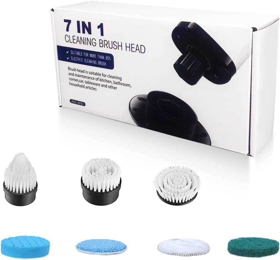 Leebein ANS-8050 & ANS-8051 Electric Spin Scrubber Replacement Brush Heads, 7Pcs Extra Brush Accessories Kit for Leebein ANS-8050 & ANS-8051 Cordless Cleaning Brush Only - Scrubber Not Included image number 3
