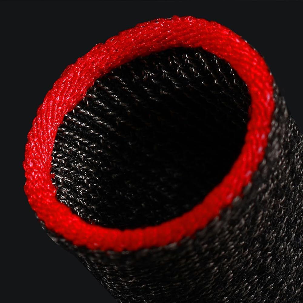 3 Pairs Phone Mobile Game Finger Sleeve Thumb Gloves Sweatproof Gamer for PUBG Pink (Style B) image number 1