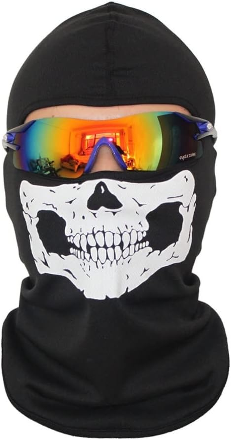 4Pcs Skull Mask Gaiter Mask Headwear Bandana Halloween Mask Balaclava Breathable Face Masks Neck Gaiter Scarf for Motocycle image number 1