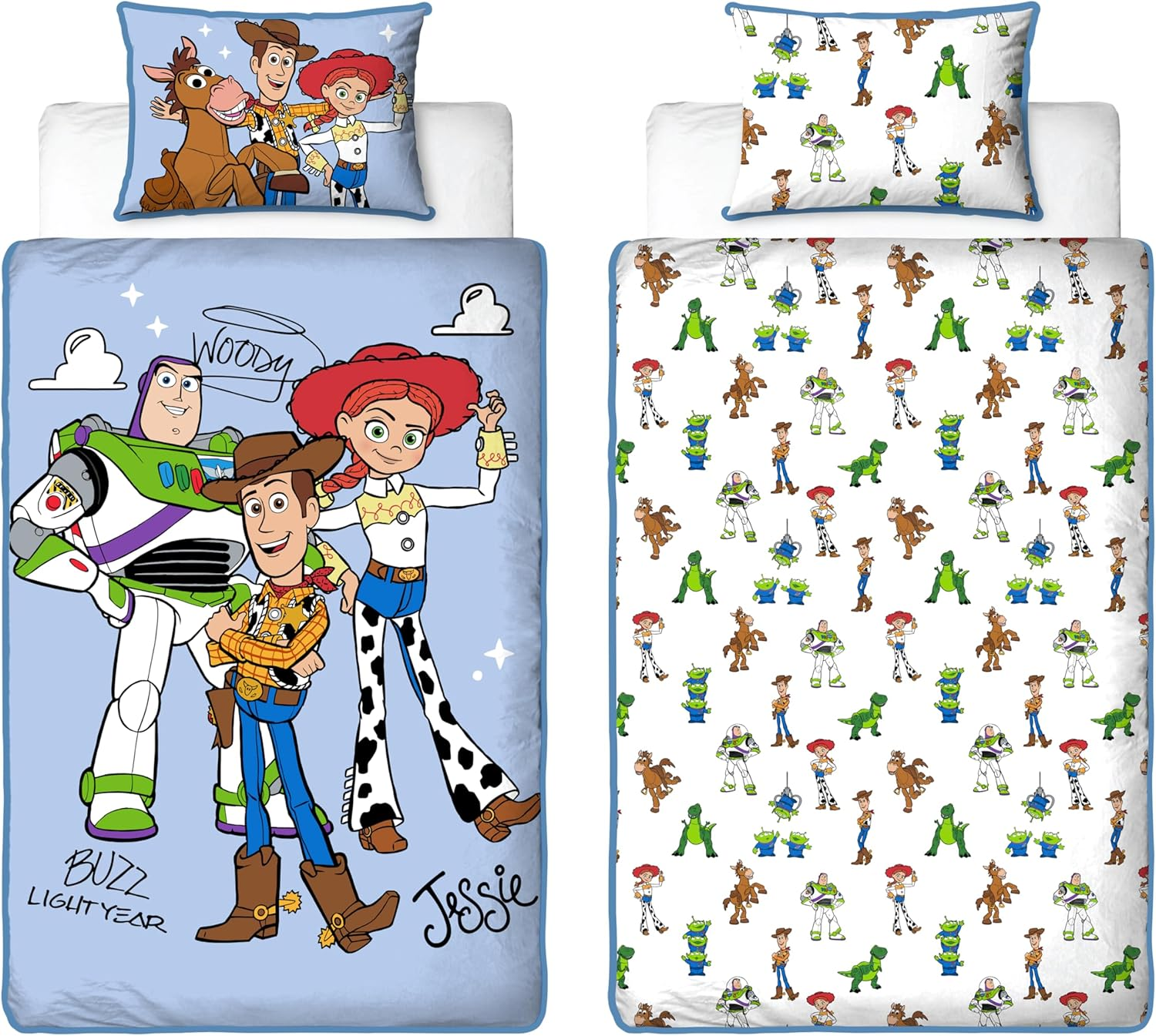 Disney Toy Story Officially Licenced Single Kids Duvet Cover Set | Reversible 2 Sided Bedding Including Matching Pillow Case | Explore Design Feturing Buzz, Woody, Jessie | Polycotton image number 4