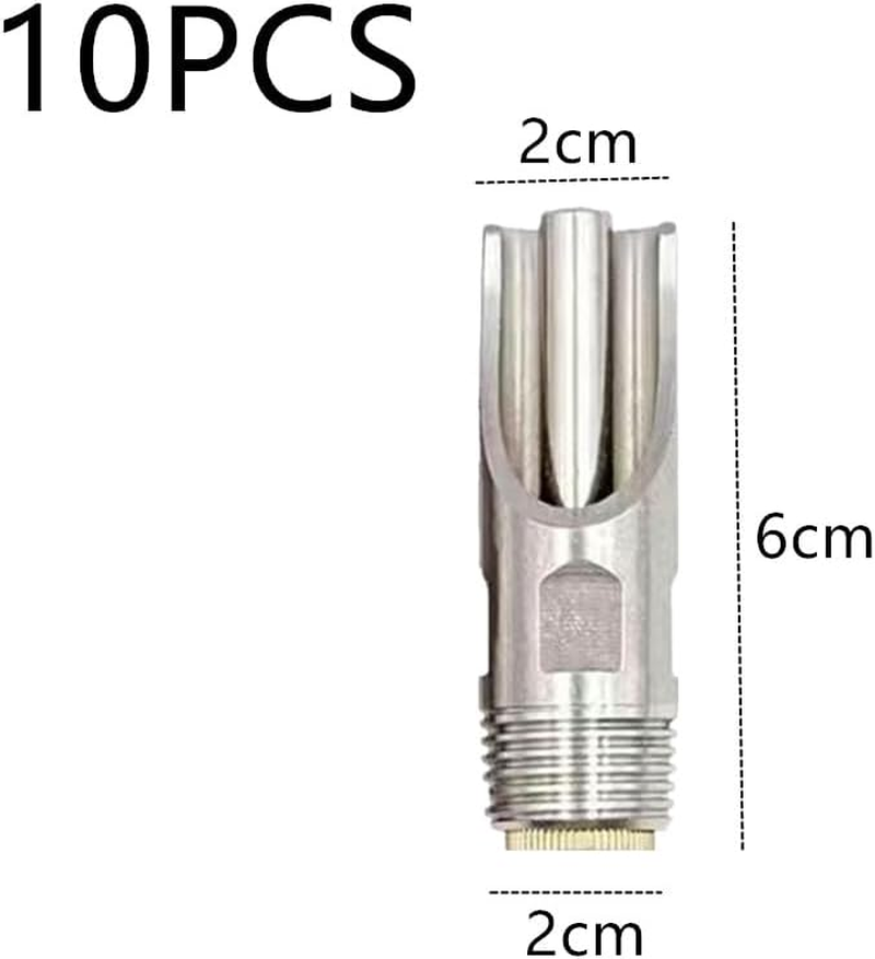 10 PCS Water Feeder for Pig,Stainless Steel Pig Nipples Drinkers,Copper Cap Duckbilled,Pig Nipple Drinkers,Pig Nipple Drinker,Automatic Pig Water Dispenser with Strong Spring for Pigs Cows Sheep. image number 2