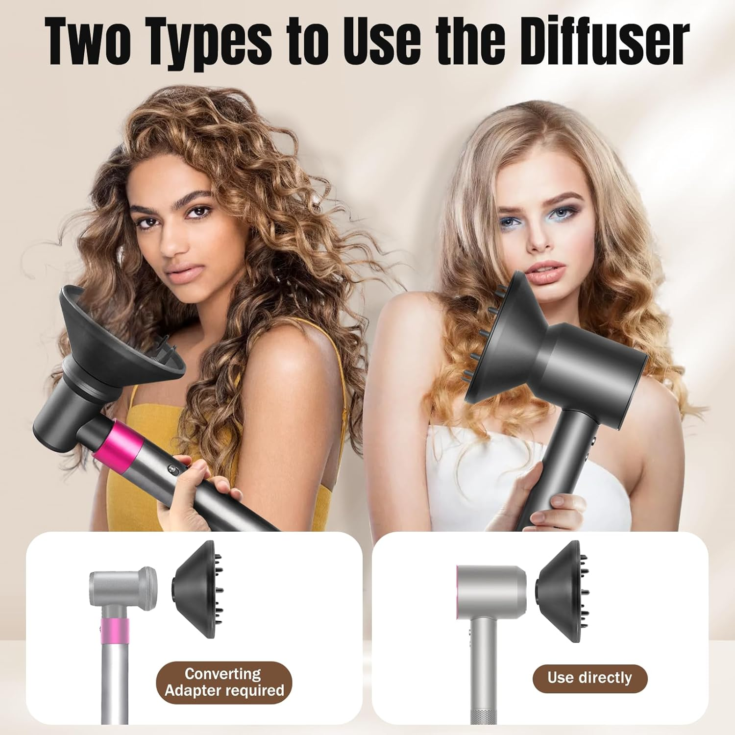 Hair Diffuser Nozzles Attachment for Dyson Supersonic Hair Dryer HD01 HD02 HD03 HD04 HD08 HD15 image number 4