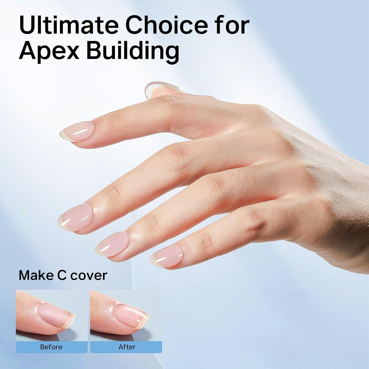 MIZHSE Builder Gel for Nails, 8-In-1 Clear Hard Builder Nail Gel Strengthener Gel Thickening Extension Rhinestone Glue in a Bottle for Nail Salon LED & U V Lamp Needed 16Ml image number 2