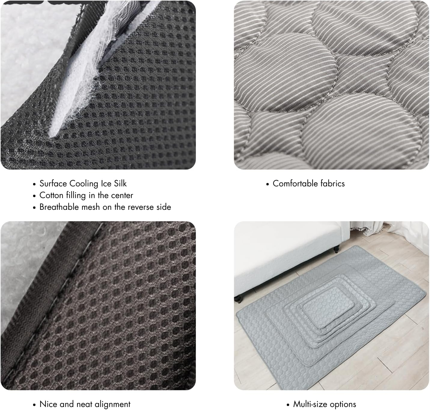 Pet Cooling Mat &ndash; Soft, Breathable Cooling Fabric, Temperature-Regulating Dog & Cat Cooling Pad, Washable, Non-Toxic, Ideal for Summer Heat Relief (S) image number 3