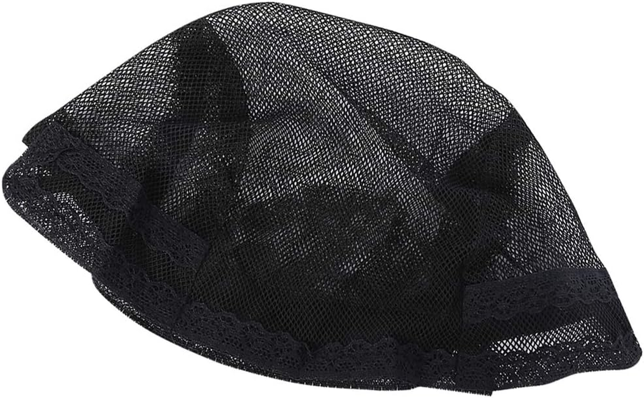 Wig Hair Net Black Hair Net Wig Cap Elastic Dome Hairnet with Adjustable Strap for Wigs Making