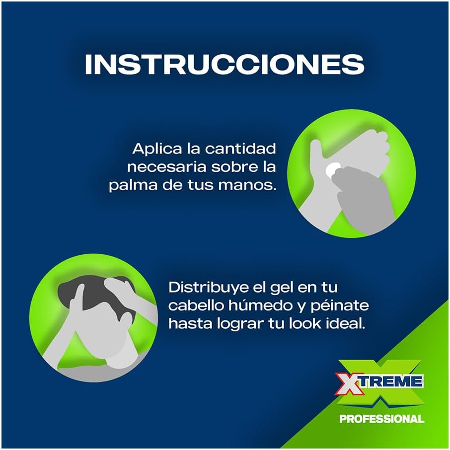 Wet Line Xtreme Professional Mexican Hair Styling Gel Clear Cap 35.27 Oz / 1 Kg with Aloe (Directions and Ingredients in Spanish) image number 3