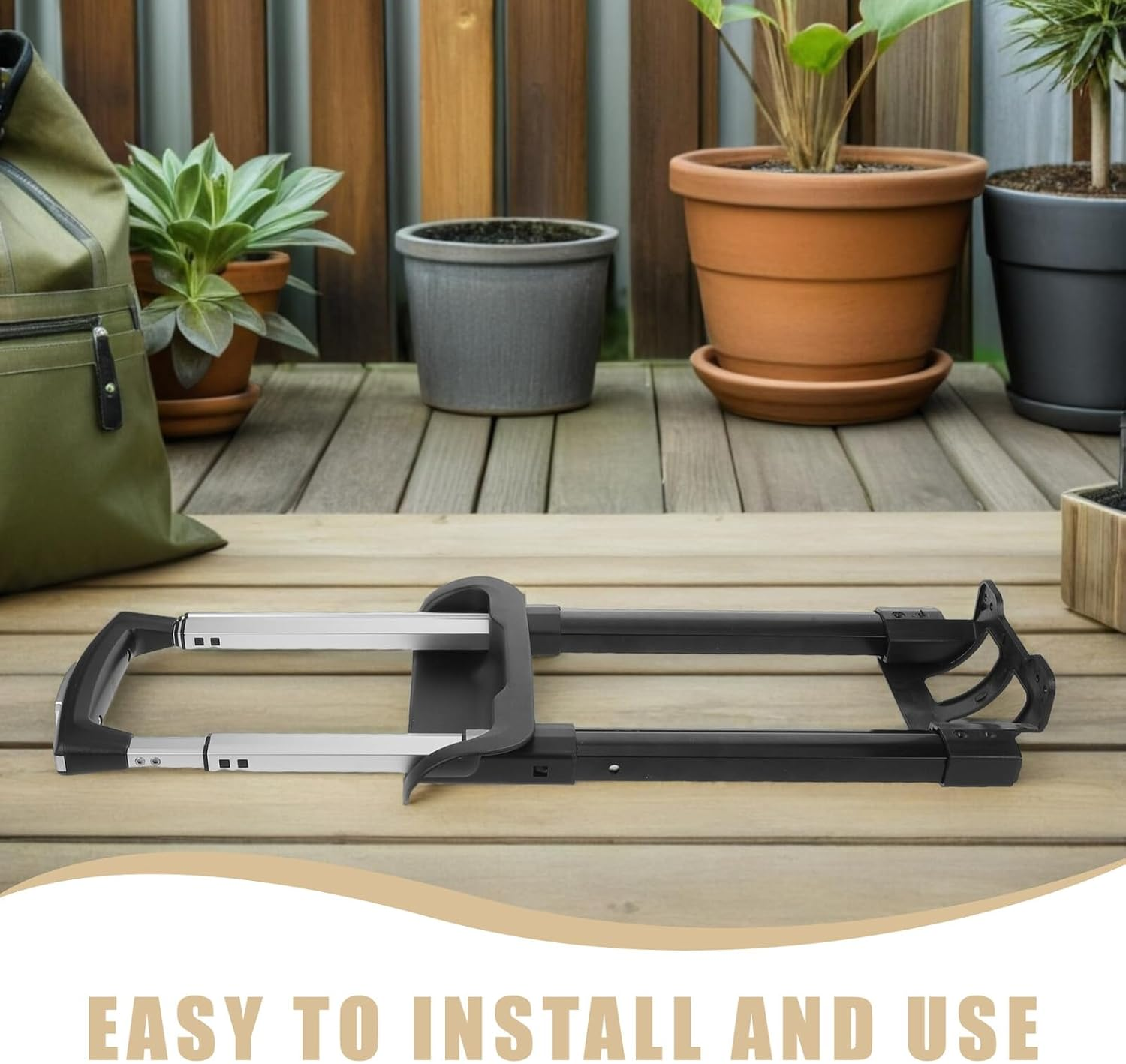 Holibanna Luggage Handle Replacement for 16 Inch Suitcase, Retractable Telescopic Pull Rod Grip, Case Carrying Handle Spare Part for Travel and Business Use