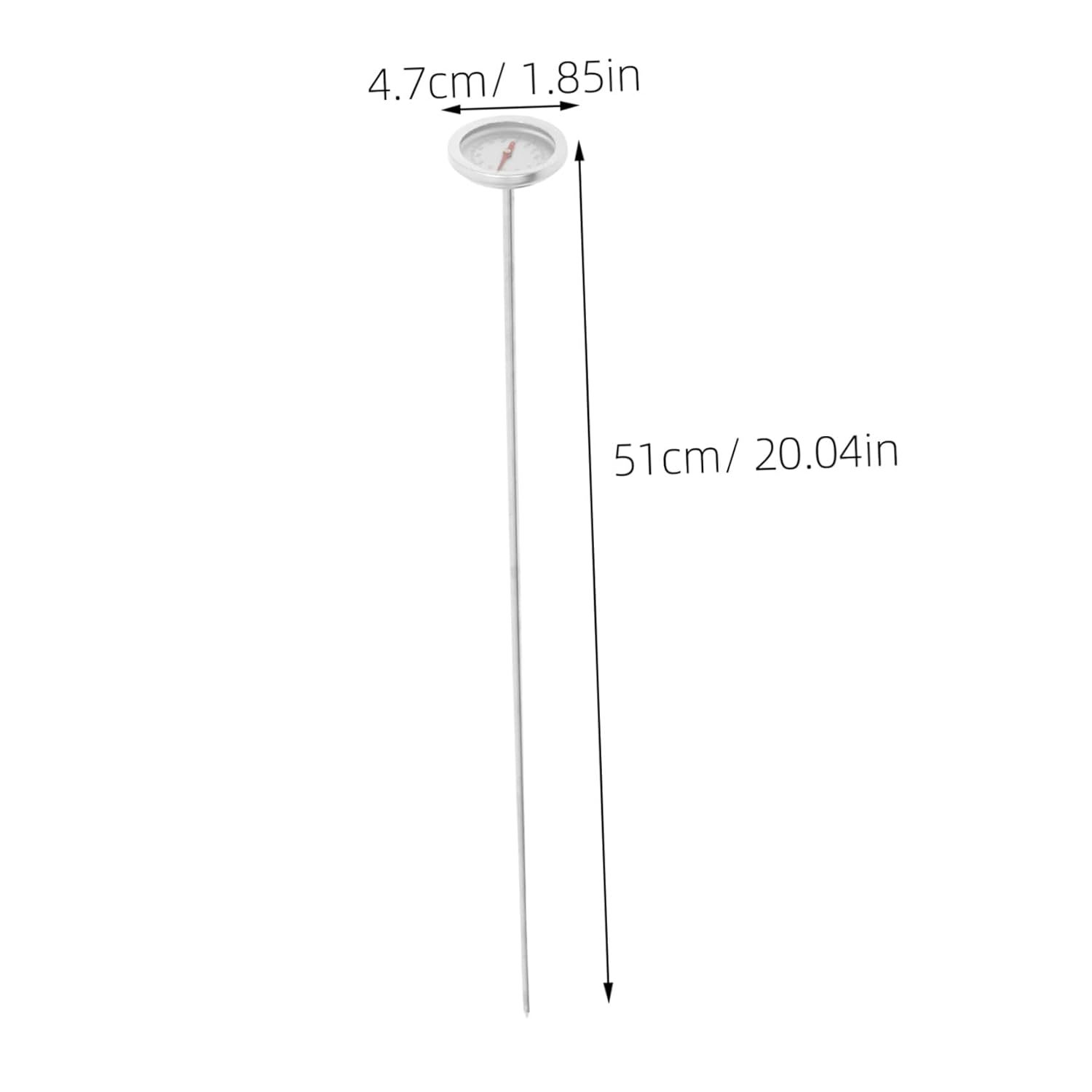 DECHOUS Compost Temperature Thermometer Stainless Steel Probe Soil Thermometer for Gardening Reusable Tool for Backyard Lawn and Greenhouse image number 3