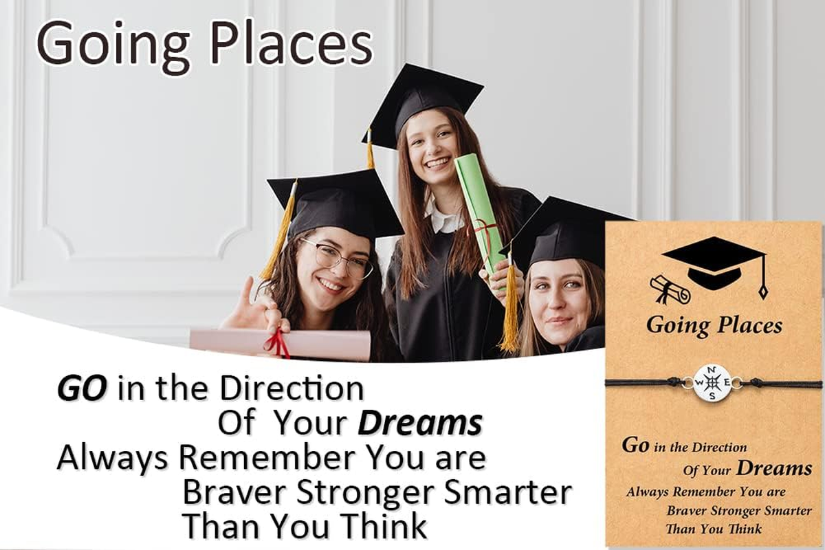 Inspirational Graduation Gifts for Middle High College School Student Graduation Bracelets for Son Daughter Best Friend Encouragement Grad Gifts - Going image number 3