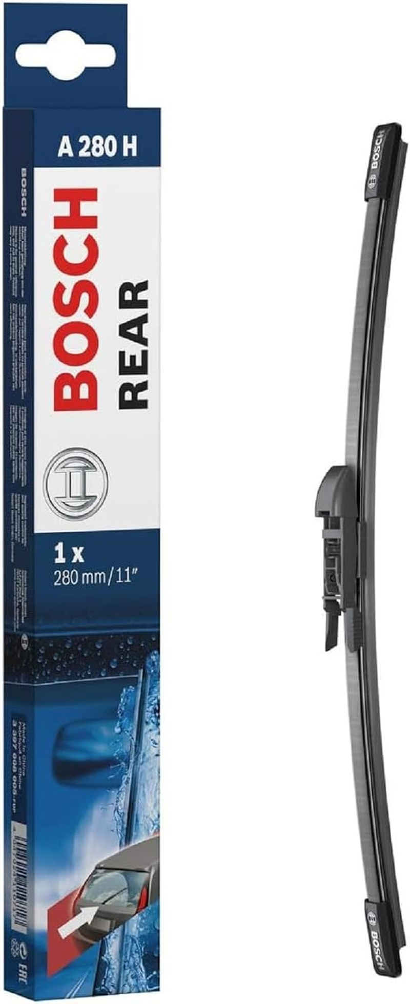 BOSCH A280H Wiper Blade Aerotwin, Rear Fits BMW 1 [E 87] (2004-2011), MBM Mini [R 55] Clubman (2007-2014), for Mustang Mach-E [CGW] (2020 -), BMW 3 [G 21] Touring (2019 -) & Others