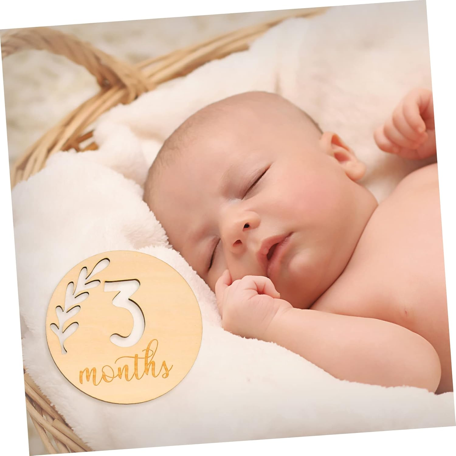BESPORTBLE 12Pcs Newborn Milestone Blocks Monthly Commemorative Cards for Photography image number 2
