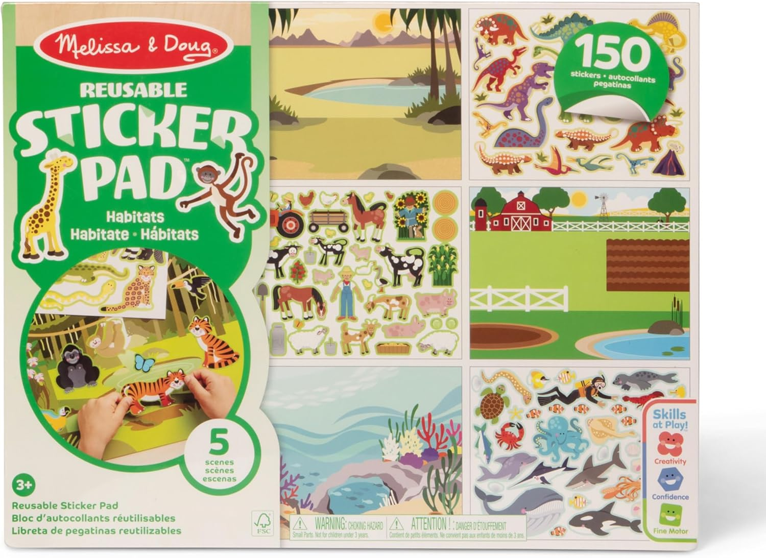 Melissa and Doug - Reusable Sticker Pad - Habitats image number 1