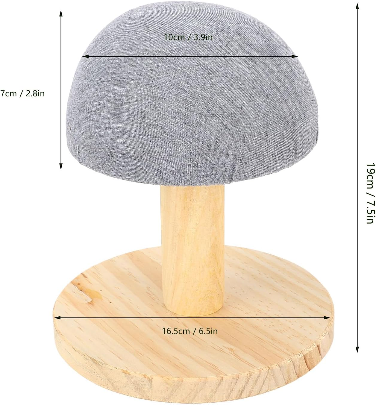 Bra Wooden Ironing Board, Mini Ironing Board Small Ironing Stool for Bras, Shirts, Collars, Cuffs, Mini Iron Padded Sleeve Pillow Board Stool with round Base, round Pressing Board image number 1