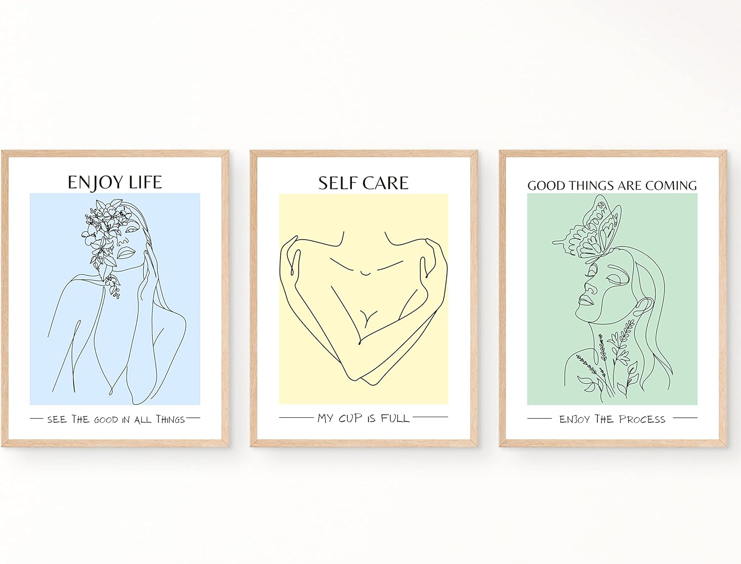 JUJU'S VIBES Pastel Danish Room Decor - Aesthetic Wall Art for Women, Teen - Wall Collage Pictures Prints, Cute Posters Clean Girl for Bedroom, College Dorm Apartment - 8X10 Set of 6 UNFRAMED. image number 4