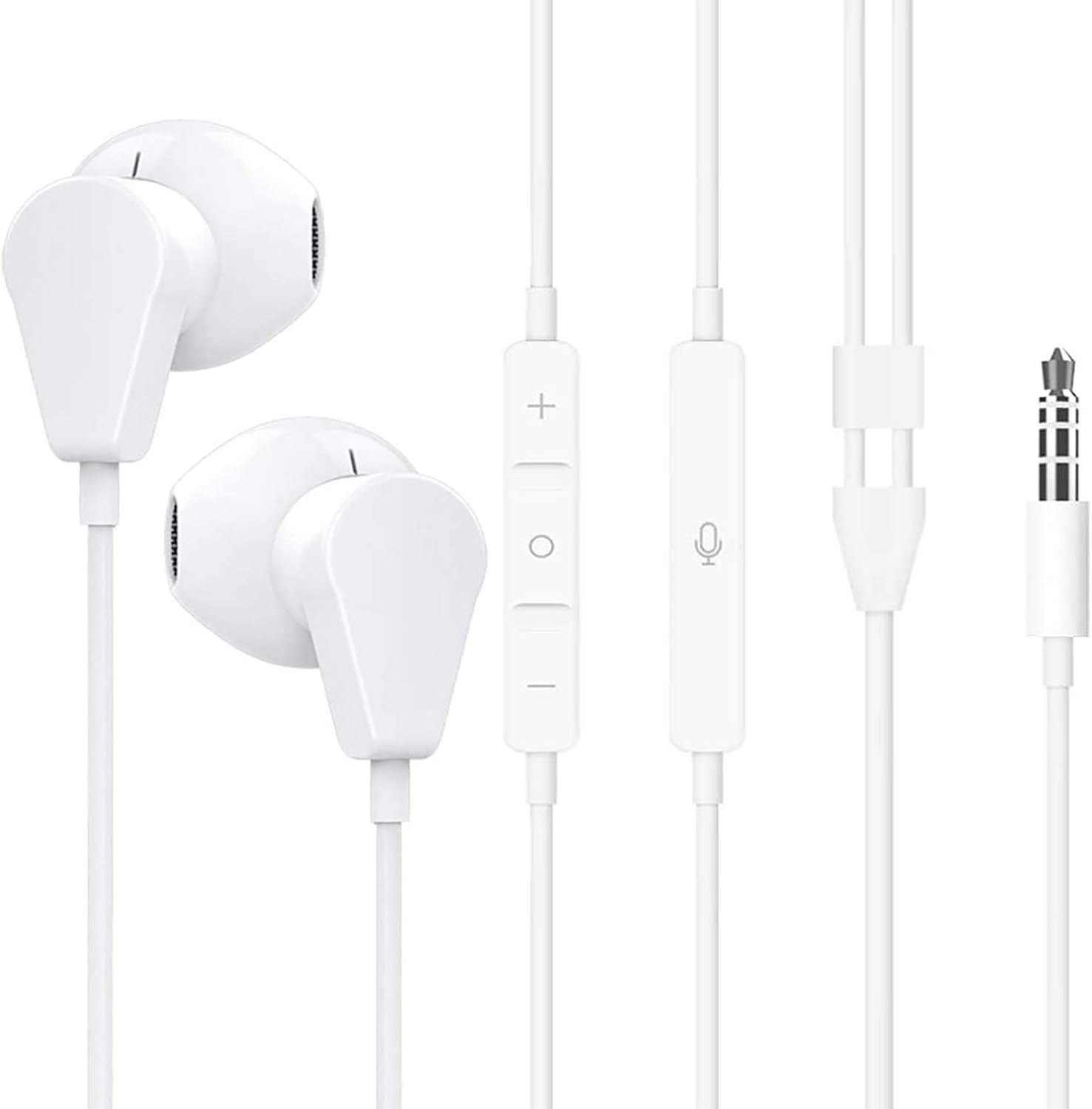 Geekria 3.5Mm Earbuds with Microphone, Compatible with PS4, Google Stadia, Luna, Xbox One, Laptop, PC, Smartphone, Gaming Headset with Microphone and Volume Control, Stereo Headset. (White) image number 4