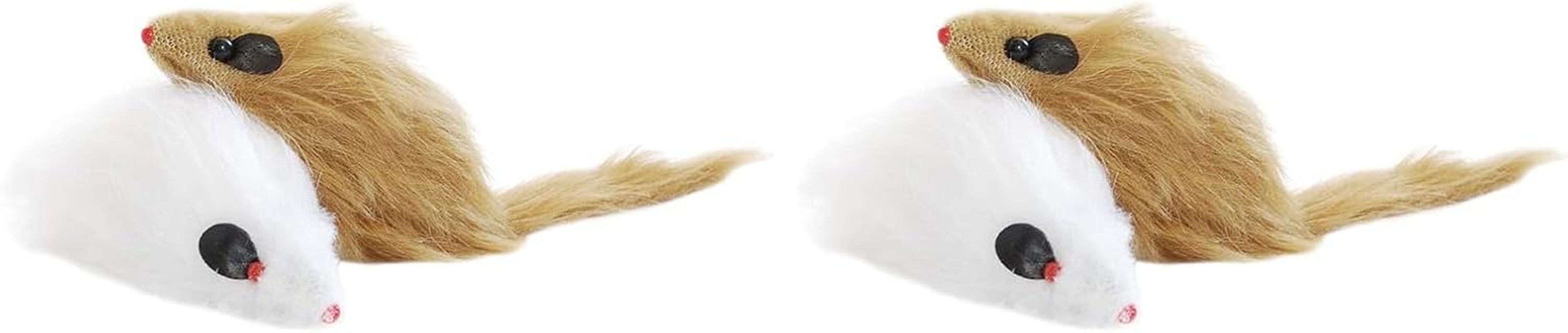 Feline Care Cat Toy Rat Plush &ndash; Interactive Pouncing & Hunting Toy for Cats, Random Colour, 6&times;20&times;4Cm (Pack of 2)