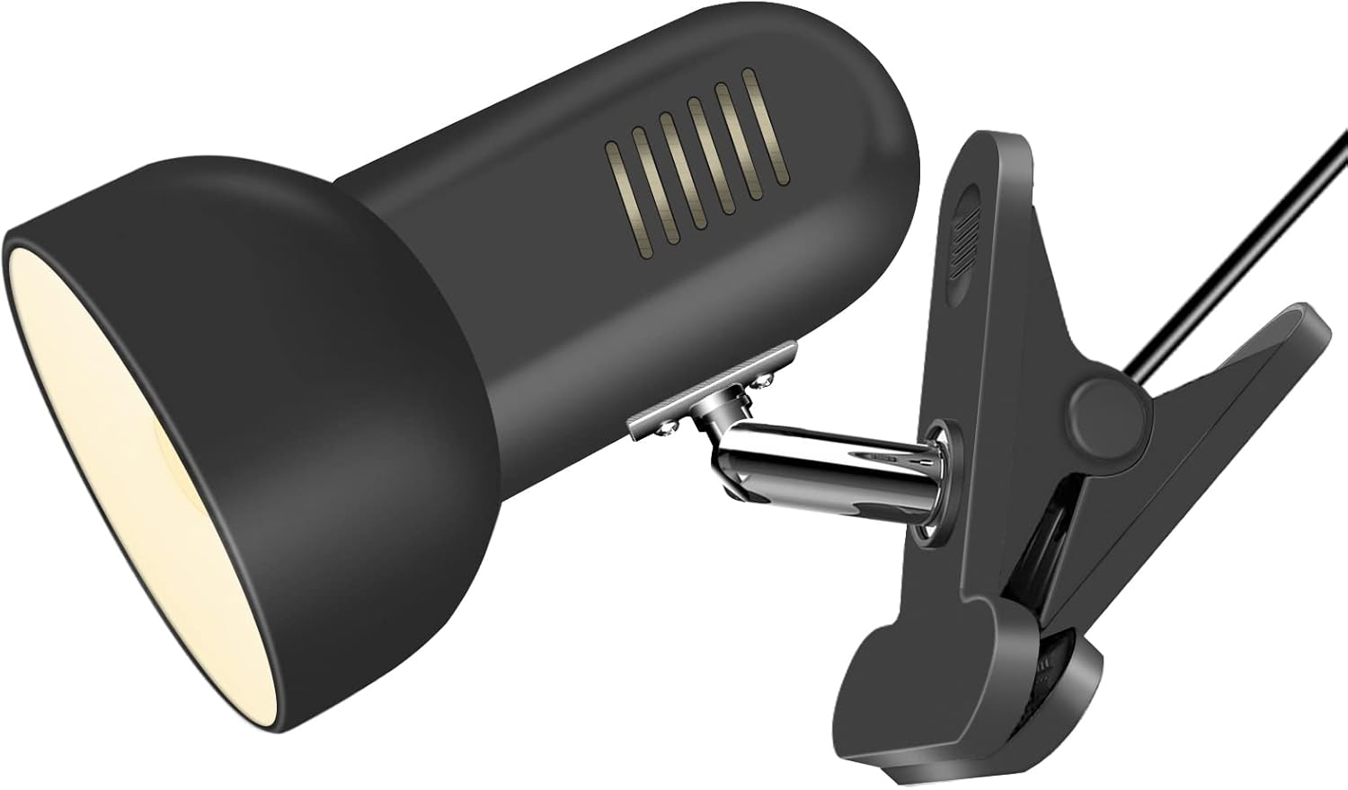 Milpoel Clip on Reading Light, Desk Lamp, E27 Bulb Holder, Clamp Lamp for Reading in Bed or Deep Focus, Sleek Lightweight Design Perfect Bed Light for Reading