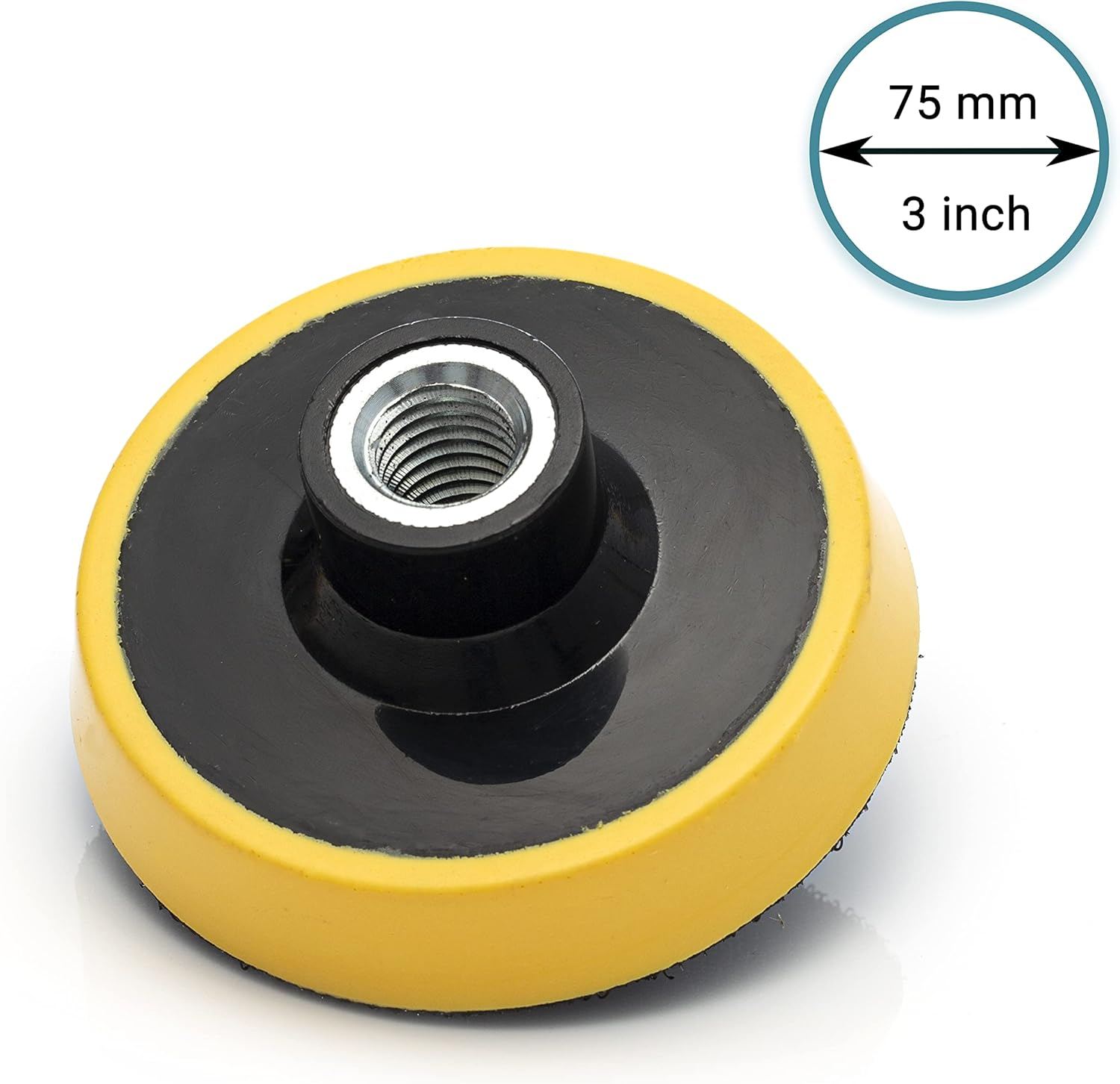 Glass Polish 3 Inch (75Mm) Premium Rotary Backing Pad with M14 Thread and Hook and Loop Grip for Use with Rotary Polisher - GP12615 image number 2