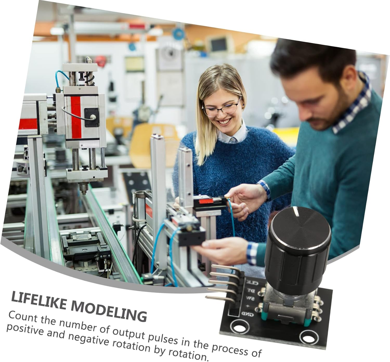 TEHAUX 5Pcs Degrees Rotary Encoder Units Electric Parts Rotating Potentiometer Brick Sensor Pin image number 4