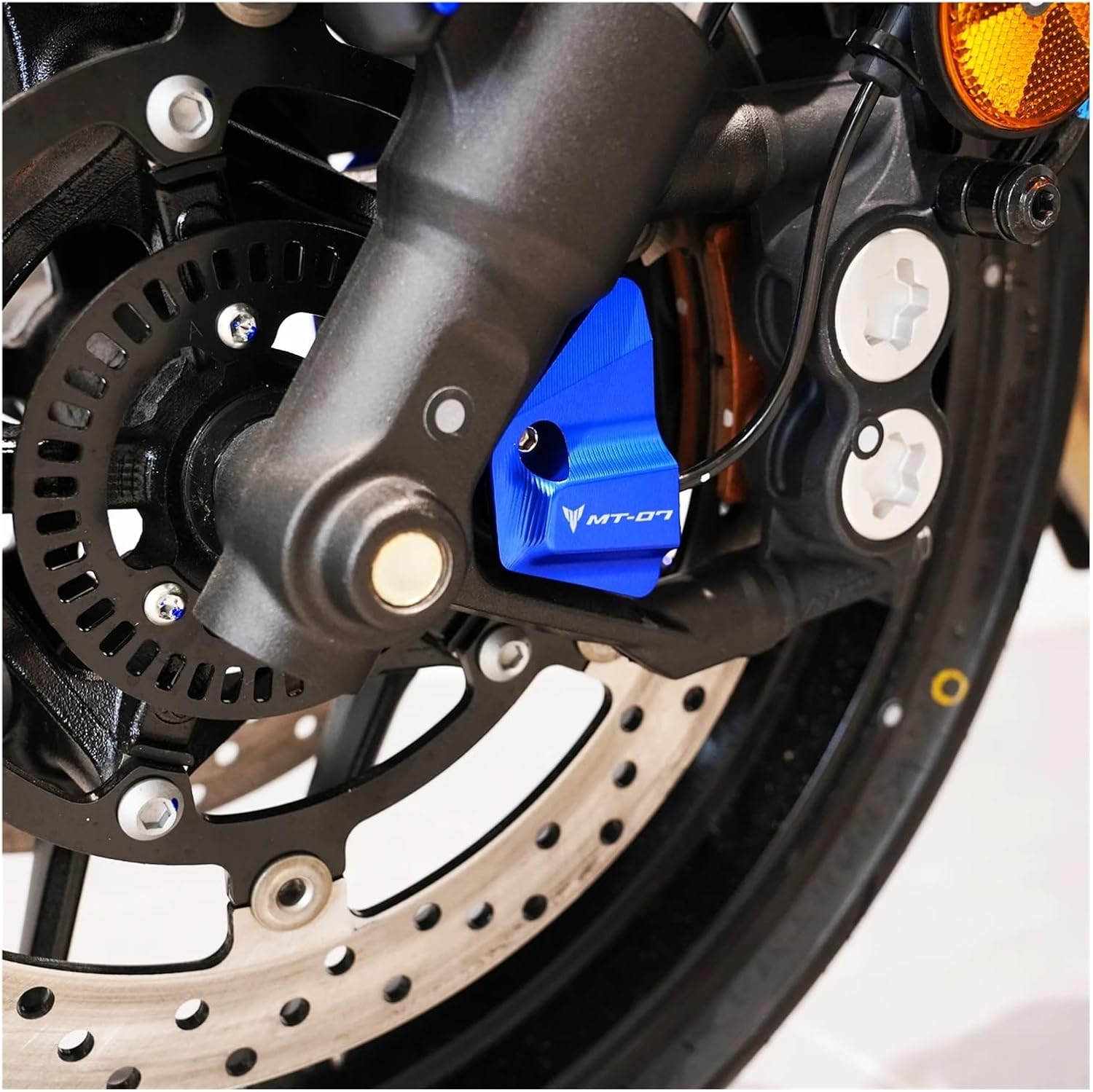 MT-07 MT07 MT 07 2025 2026 Motorcycle Accessories Aluminum Front Wheel ABS Sensor Protector Protection Trim Blocks(Black) image number 5
